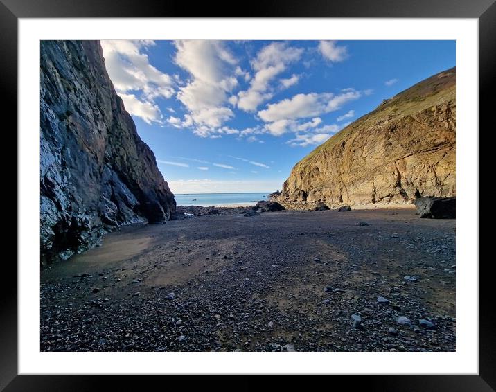 Fantastic views from a deserted beach Framed Mounted Print by George de Putron