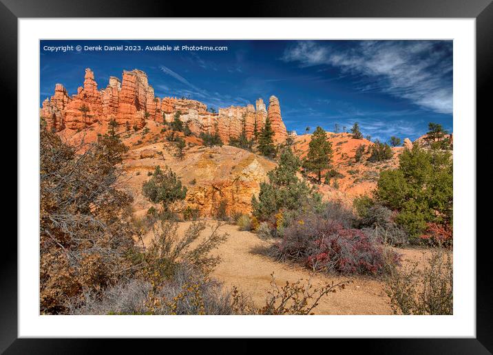 Mossy Cave Trail Framed Mounted Print by Derek Daniel