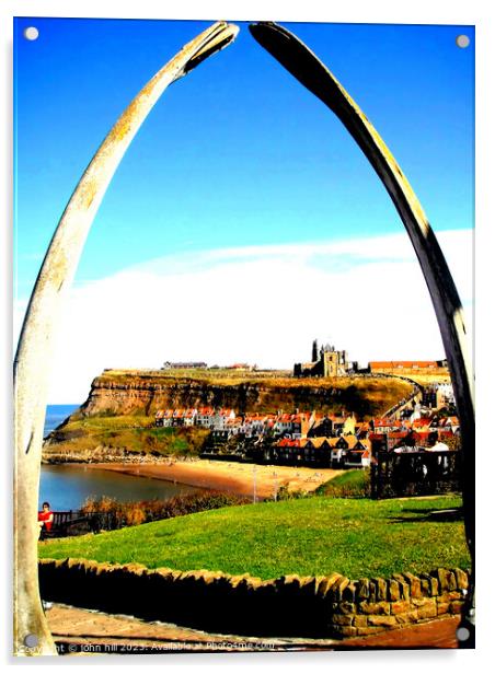 Whitby, Yorkshire. Acrylic by john hill
