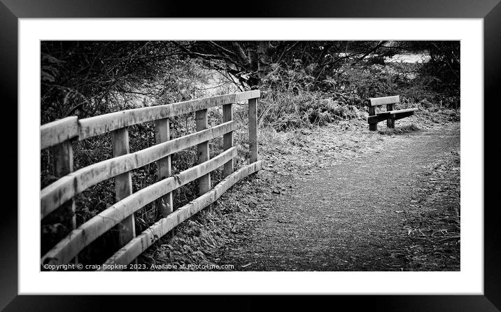 Frosty fence Framed Mounted Print by craig hopkins