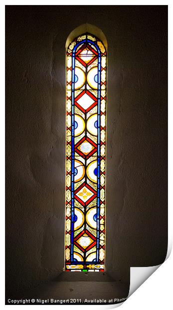 Stained Glass Window Print by Nigel Bangert