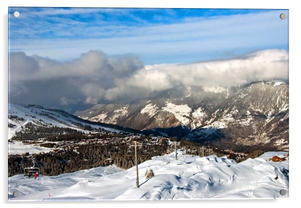 Courchevel 1850 3 Valleys French Alps France Acrylic by Andy Evans Photos