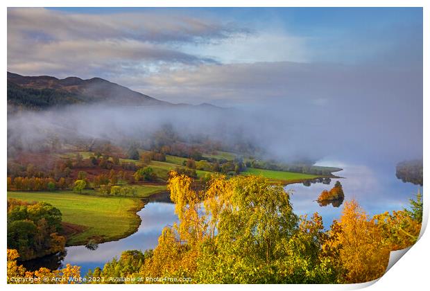 Queen's View, Perth and Kinross, Perthshire, Scotl Print by Arch White