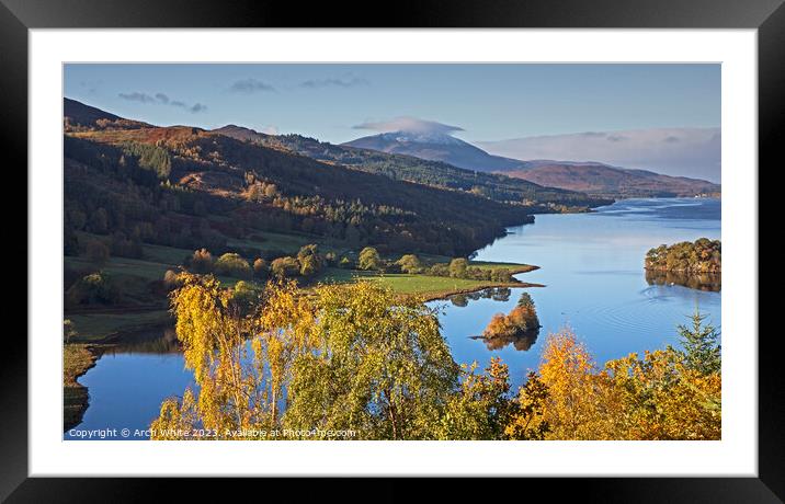 Queen's View, Perth and Kinross, Perthshire, Scotl Framed Mounted Print by Arch White