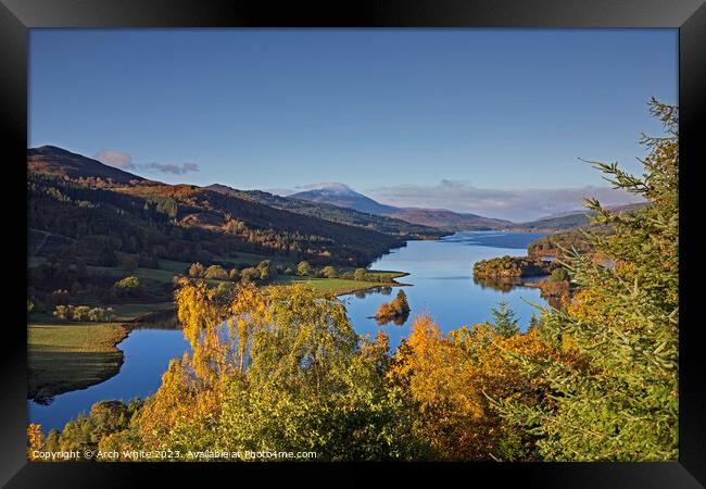 Queen's View, Perth and Kinross, Perthshire, Scotl Framed Print by Arch White