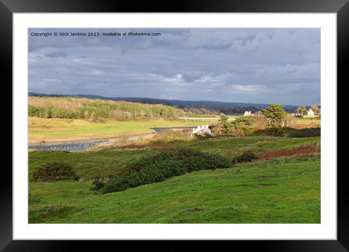River Ogmore and Ogmore Castle in Autumn  Framed Mounted Print by Nick Jenkins
