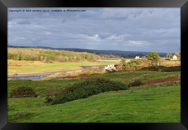 River Ogmore and Ogmore Castle in Autumn  Framed Print by Nick Jenkins