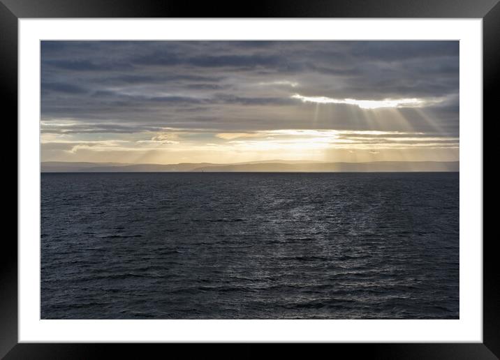 Moody seascape Framed Mounted Print by Kevin Round