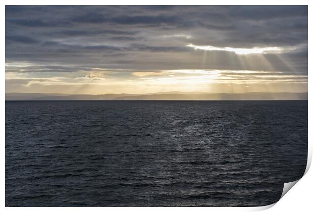 Moody seascape Print by Kevin Round
