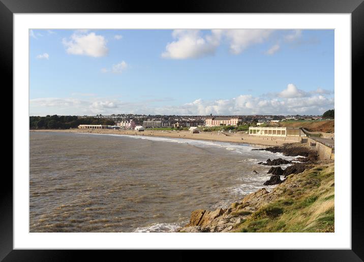 Barry Island Beach Framed Mounted Print by Kevin Round