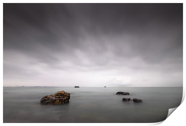 Sea Forts, Seaview Print by Mark Jones