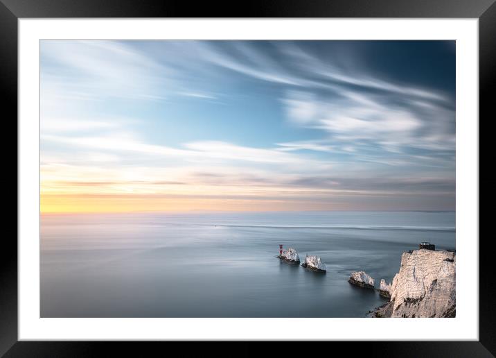 Sunset at the Needles Framed Mounted Print by Mark Jones