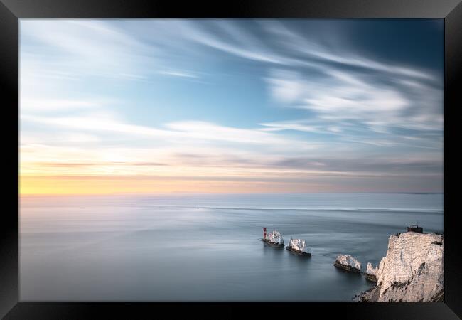 Sunset at the Needles Framed Print by Mark Jones