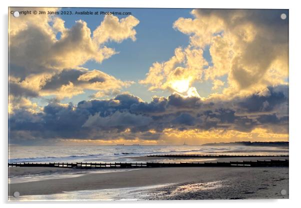 November sunrise over the North Sea Acrylic by Jim Jones