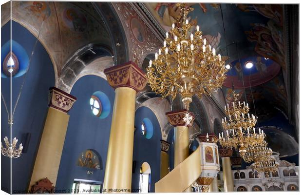 Church interior, Kos Town 2 Canvas Print by Paul Boizot