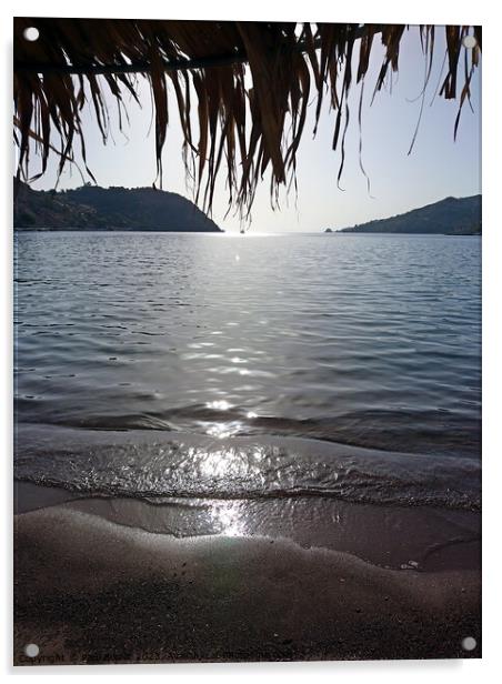 Skala beach view, Patmos Acrylic by Paul Boizot