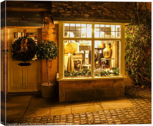 Christmas shop window Canvas Print by Martin fenton