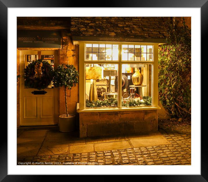 Christmas shop window Framed Mounted Print by Martin fenton
