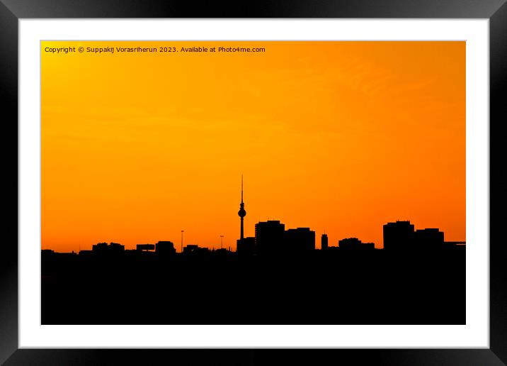 Berline Skyline Framed Mounted Print by Suppakij Vorasriherun