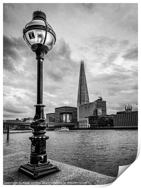 Lamp and Shard Print by Roger Dutton
