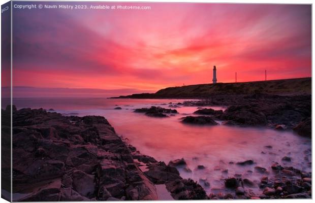 Sunrise in Aberdeen Bay   Canvas Print by Navin Mistry