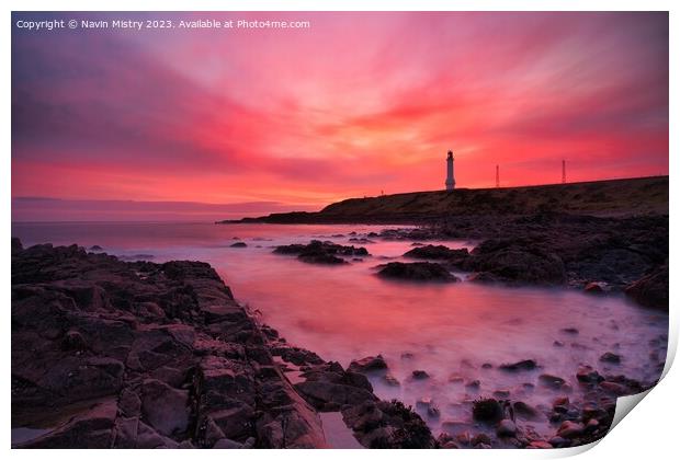 Sunrise in Aberdeen Bay   Print by Navin Mistry