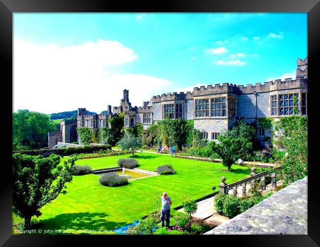 Haddon hall, Derbyshire. Framed Print by john hill