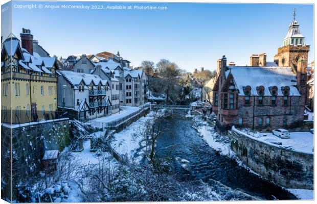 Dean Village on the Water of Leith in Edinburgh Canvas Print by Angus McComiskey