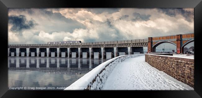 Tay Bridge Panorama Dundee Framed Print by Craig Doogan