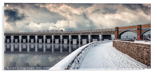 Tay Bridge Panorama Dundee Acrylic by Craig Doogan