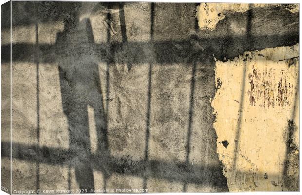 A close up of a street wall with shadows Canvas Print by Kevin Plunkett