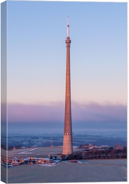 Emley Moor TV Transmitter Canvas Print by Apollo Aerial Photography