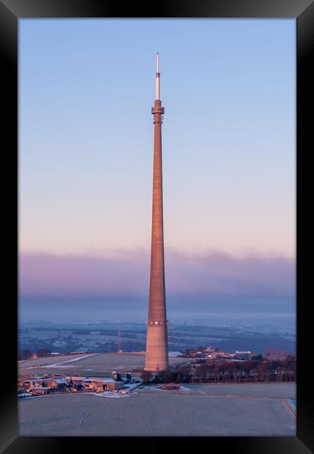 Emley Moor TV Transmitter Framed Print by Apollo Aerial Photography
