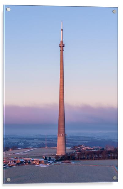 Emley Moor TV Transmitter Acrylic by Apollo Aerial Photography