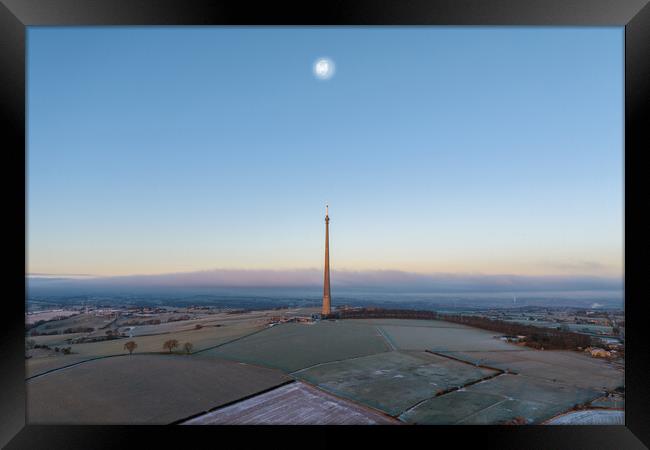 Moon over the Mast Framed Print by Apollo Aerial Photography