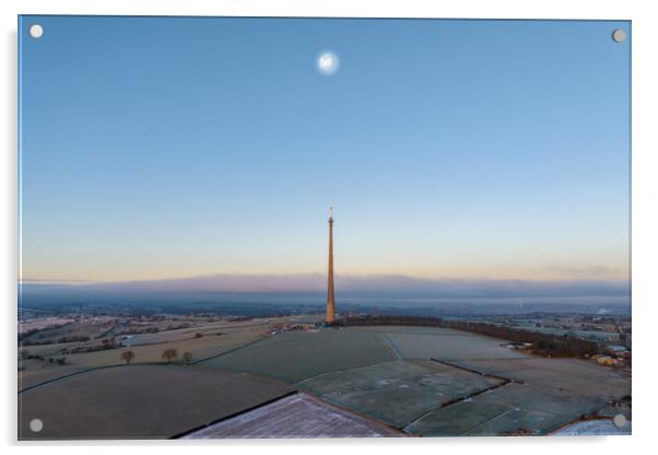 Moon over the Mast Acrylic by Apollo Aerial Photography