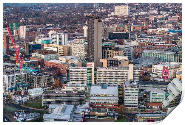 Sheffield Highrises  Print by Apollo Aerial Photography