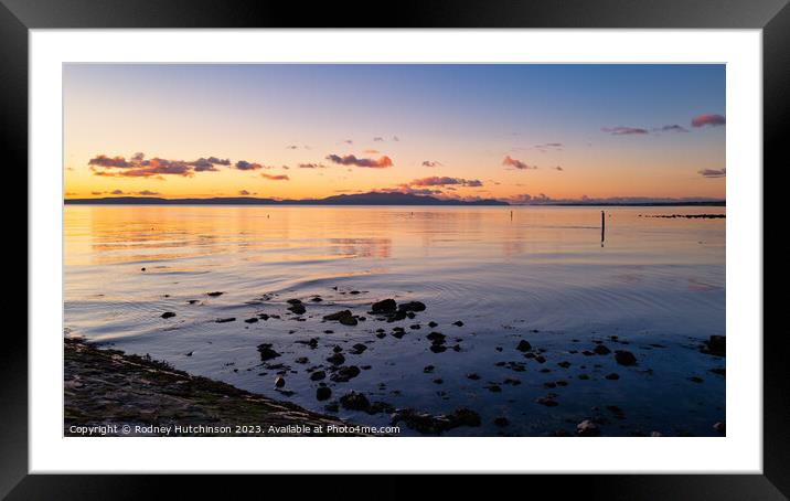 Coastal Sunset Framed Mounted Print by Rodney Hutchinson