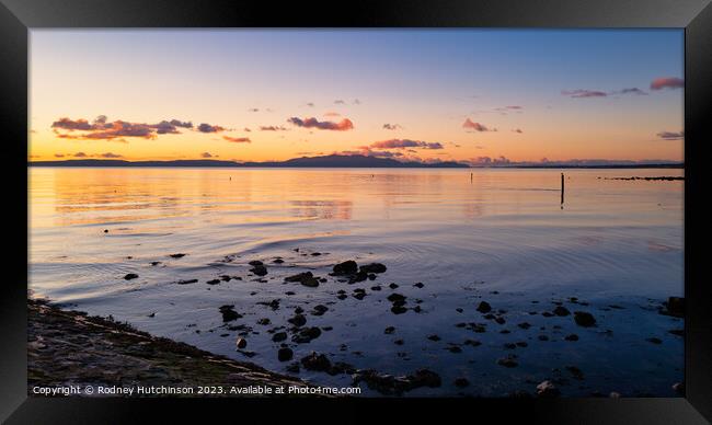 Coastal Sunset Framed Print by Rodney Hutchinson
