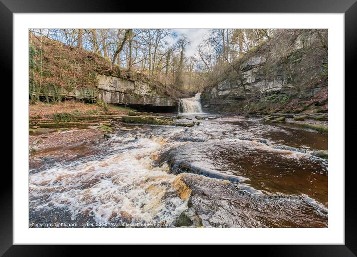 Cauldron Force Waterfall, Wensleydale (1) Framed Mounted Print by Richard Laidler