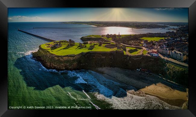 Aerial Shot of Tynemouth and the Priory Framed Print by Keith Dawson