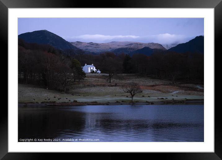 Wood House overlooking Crummock Water Framed Mounted Print by Kay Roxby