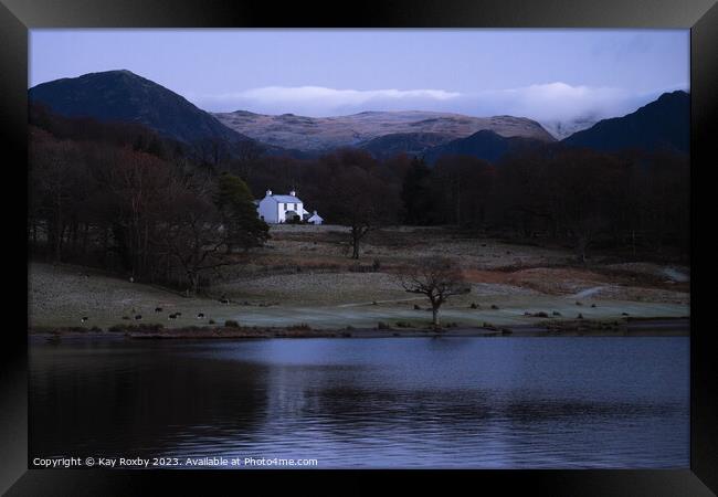 Wood House overlooking Crummock Water Framed Print by Kay Roxby