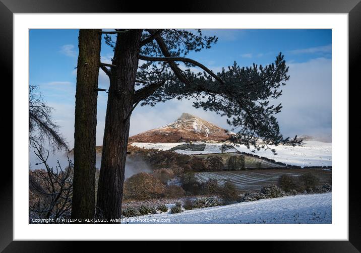  Roseberry topping  Framed Mounted Print by PHILIP CHALK