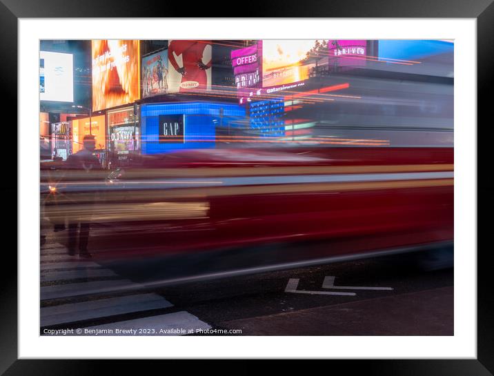 Times Square Long Exposure Framed Mounted Print by Benjamin Brewty