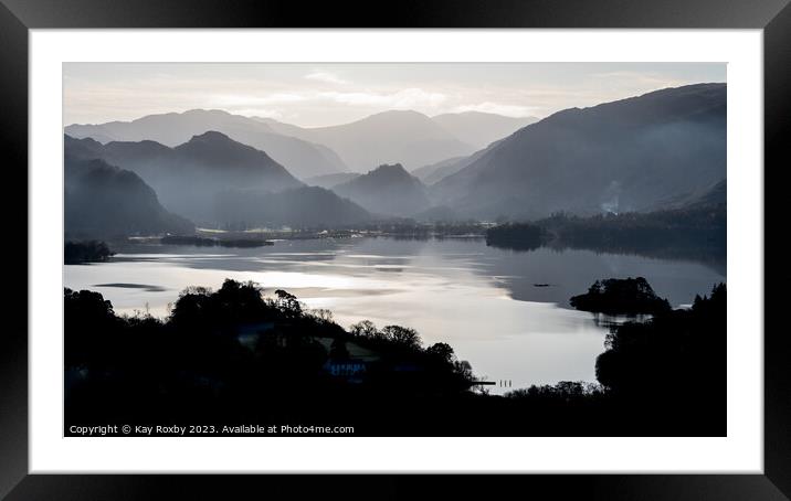 Castle Crag and The Jaws of Borrowdale, Derwentwat Framed Mounted Print by Kay Roxby
