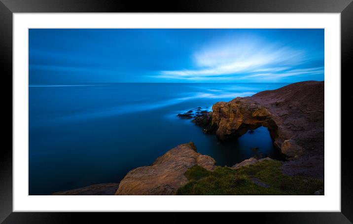 Cullercoats Sea Arch Framed Mounted Print by Phil Durkin DPAGB BPE4
