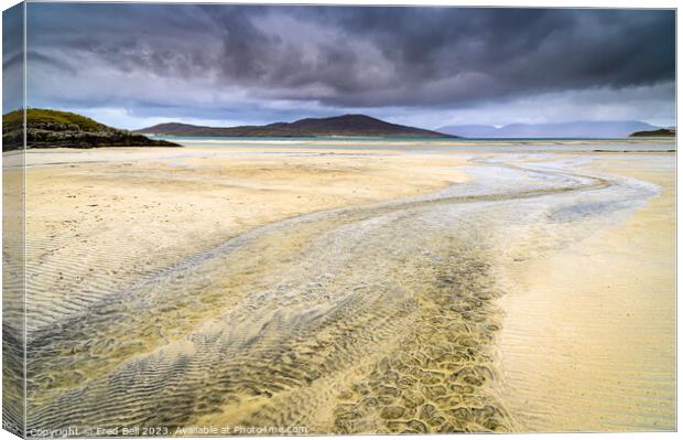 Looking Towards Taransay Isle of Harris Canvas Print by Fred Bell