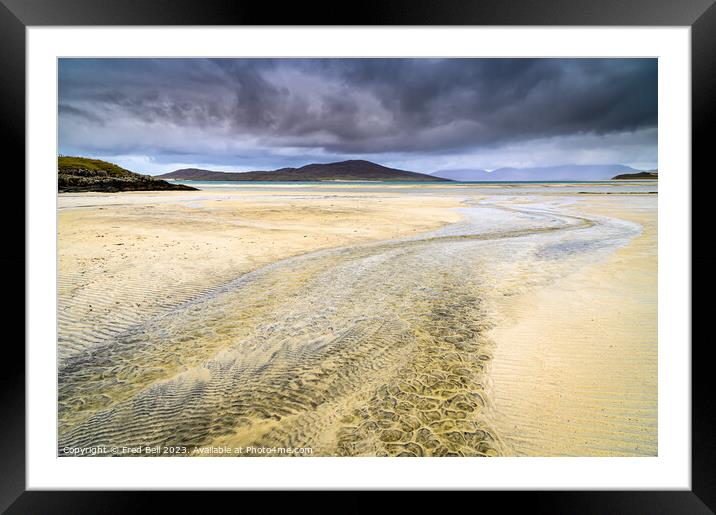 Looking Towards Taransay Isle of Harris Framed Mounted Print by Fred Bell