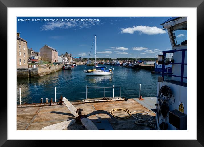 Burghead Harbour Framed Mounted Print by Tom McPherson